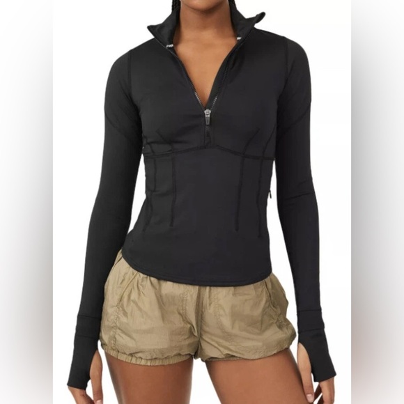 FREE PEOPLE Movement Run The Course Half Zip Layer Top Size S - Picture 10 of 13